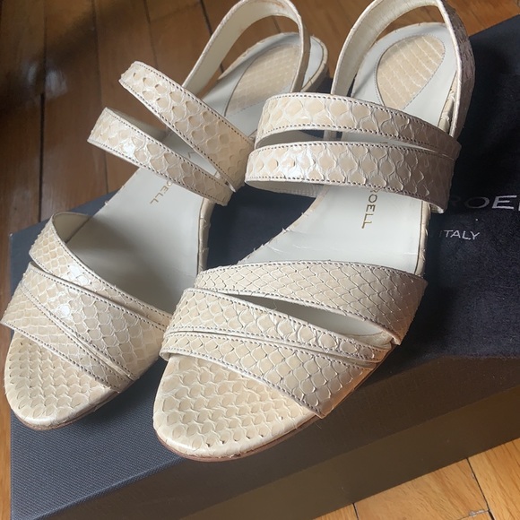 Devi Kroll Off White Python Sandals - Picture 4 of 8